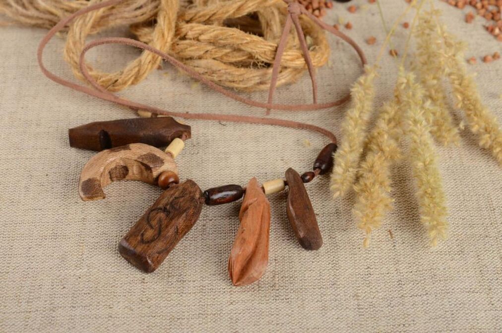 wooden amulet for good luck